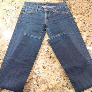 Size 25 X 32 Fidelity Denim Scoop Low Rise Womens Jeans Viper Rinse Made in USA
